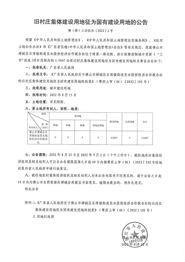 佛（禅）三旧征告〔2022〕2号旧村庄集体建设用地征为国有建设用地的公告.jpg