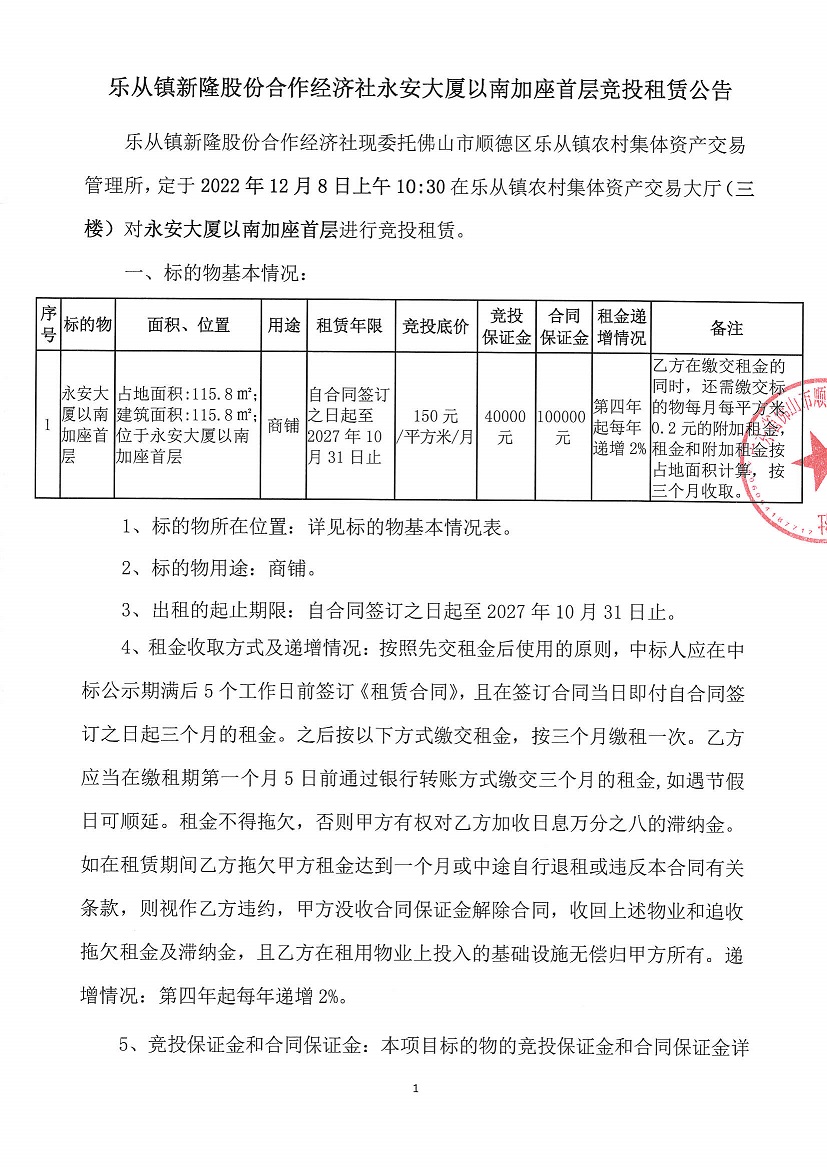 乐从镇新隆股份合作经济社永安大厦以南加座首层竞投租赁公告_页面_1.jpg