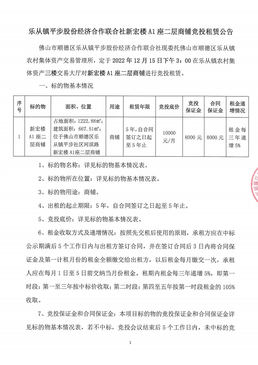 乐从镇平步股份经济合作联合社新宏楼A1座二层商铺竞投租赁公告(1)_页面_1.jpg